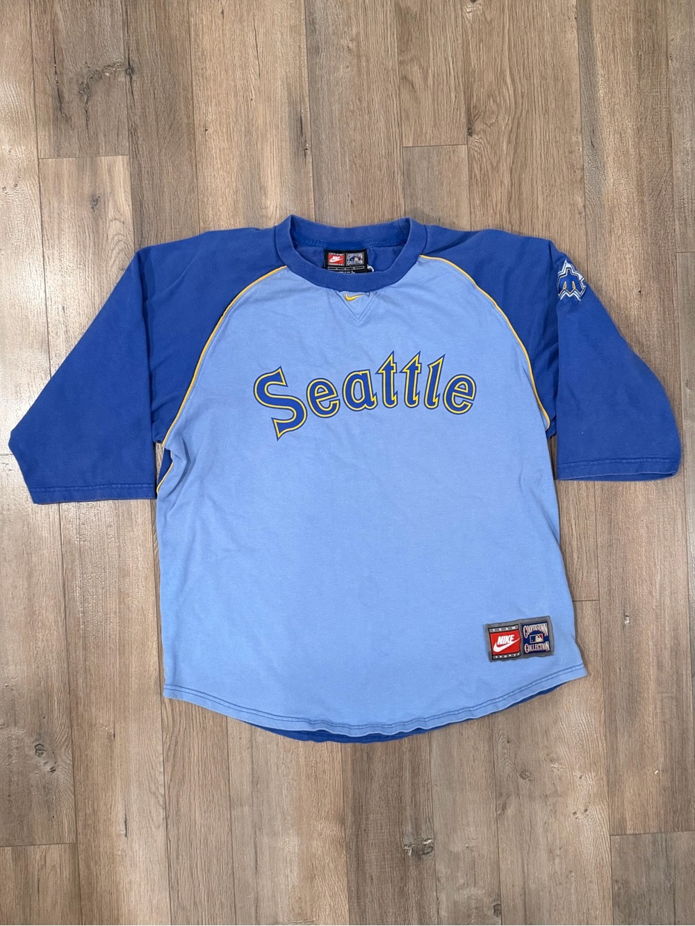 Nike Vintage Team Sports "Seattle" Raglan Baseball Tee - Cooperstown Collection